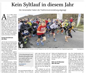 Read more about the article Syltlauf 2022 ist abgesagt.